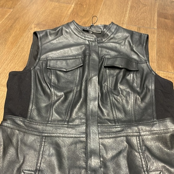 BCBG nwot vegan leather dress sz M - Picture 2 of 3